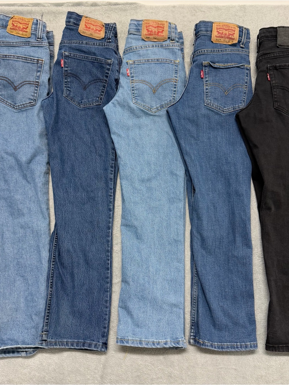 Levi’s Lot of 5 Boys’s Jeans Size 10 Pull On Mixed Styles 514 511 Straight Slim